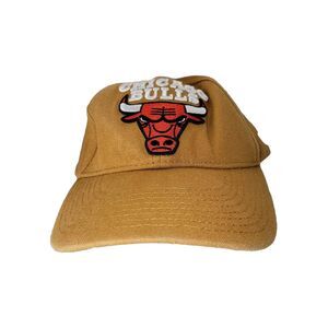 Chicago Bulls Baseball Cap Hat Beige Mens NBA Basketball Ultra Game 100% Cotton